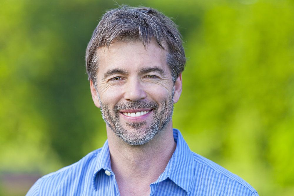 A man with a healthy smile